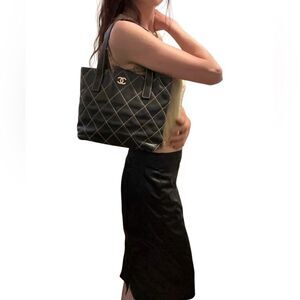 Chanel Black Quilted Tote Bag